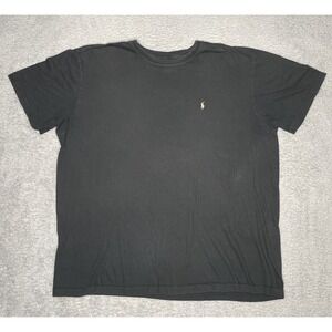 Vintage 90s Polo Ralph Lauren T-Shirt Mens XL Black Casual 100% Cotton